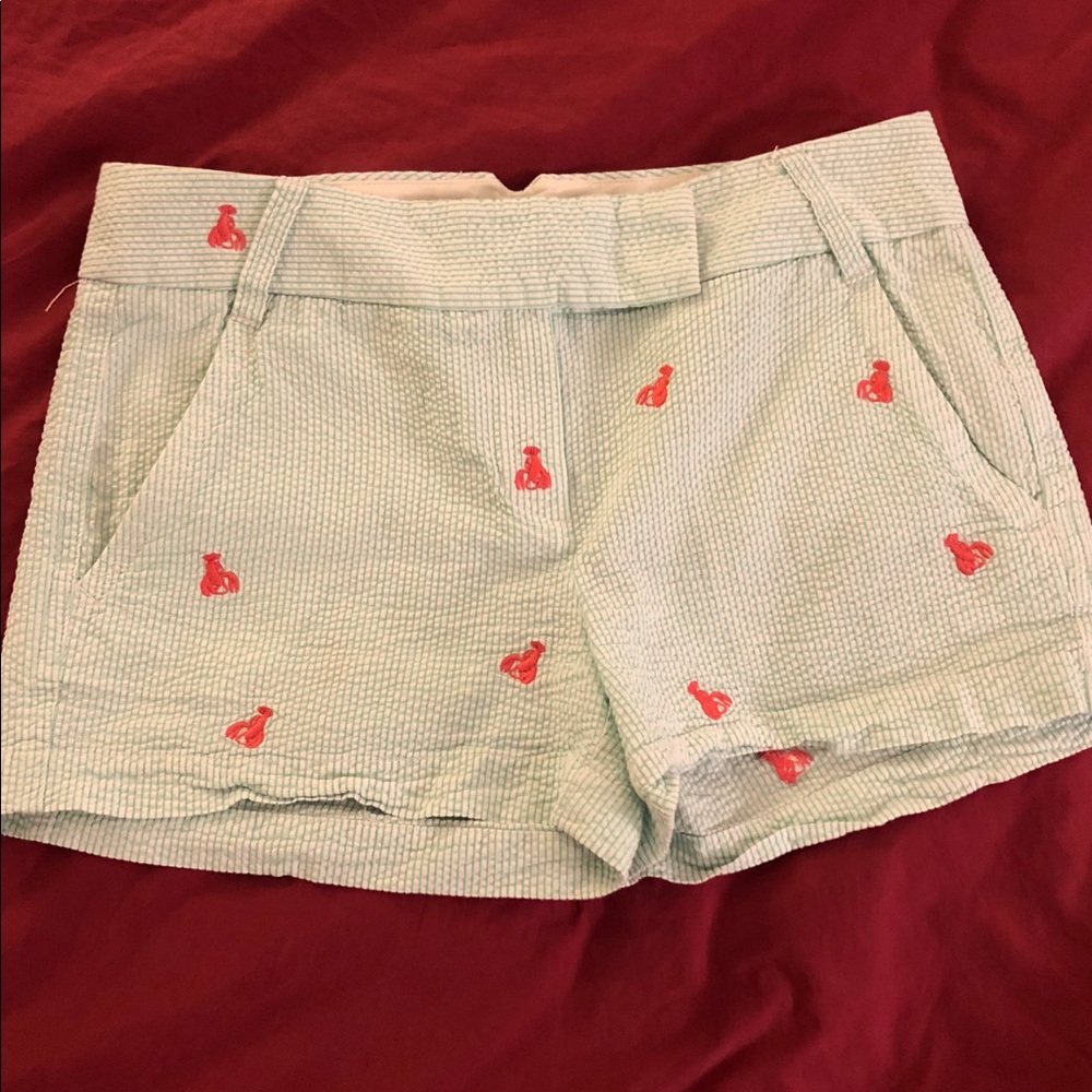 J. Crew seersucker lobster critter shorts